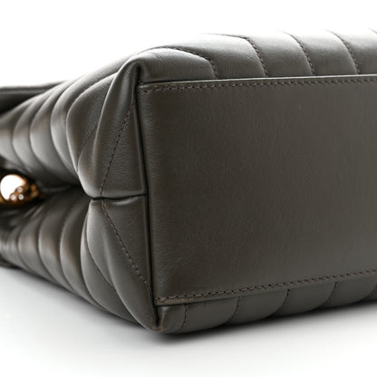 Saint Laurent Calfskin Y Quilted Monogram Medium Loulou Chain Satchel Soil Brown 9 of 14