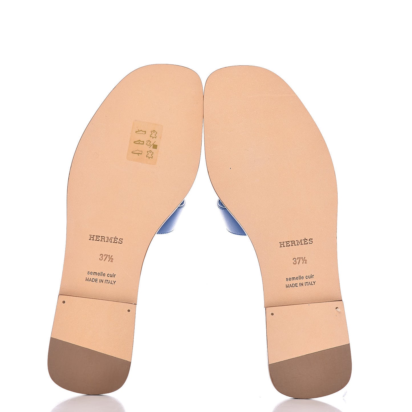 Calfskin Oran Sandals 37.5 Bleu Zanzibar