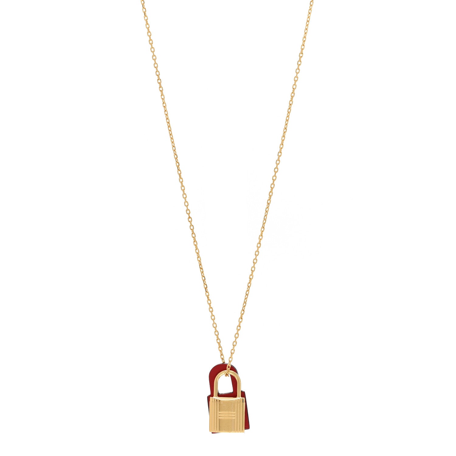 Hermes Swift Small O'Kelly Pendant Necklace Rouge De Coeur 1 of 3