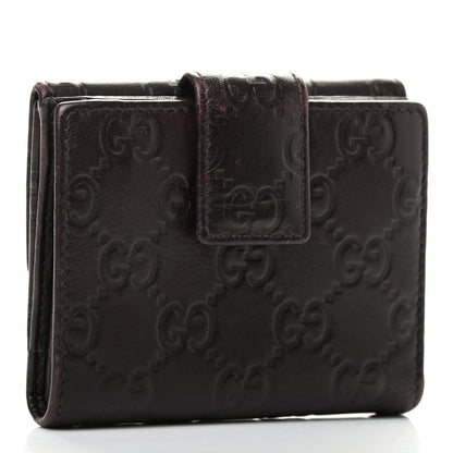 Gucci Guccissima Princy Compact French Flap Wallet Dark Brown 2 of 6