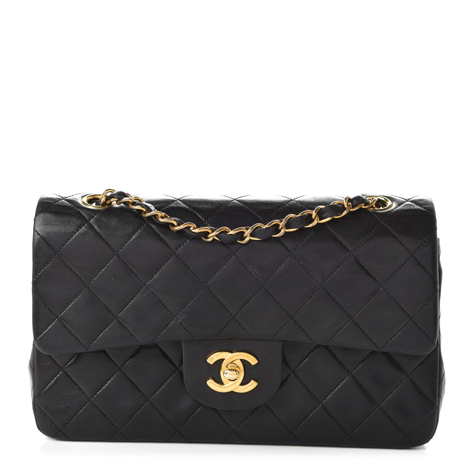Chanel Lambskin Quilted Small Double Flap Black 1 of 12