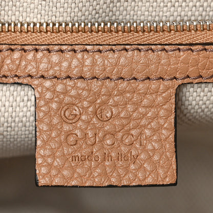 Gucci Pebbled Calfskin Medium Soho Flap Crossbody Camelia 6 of 9