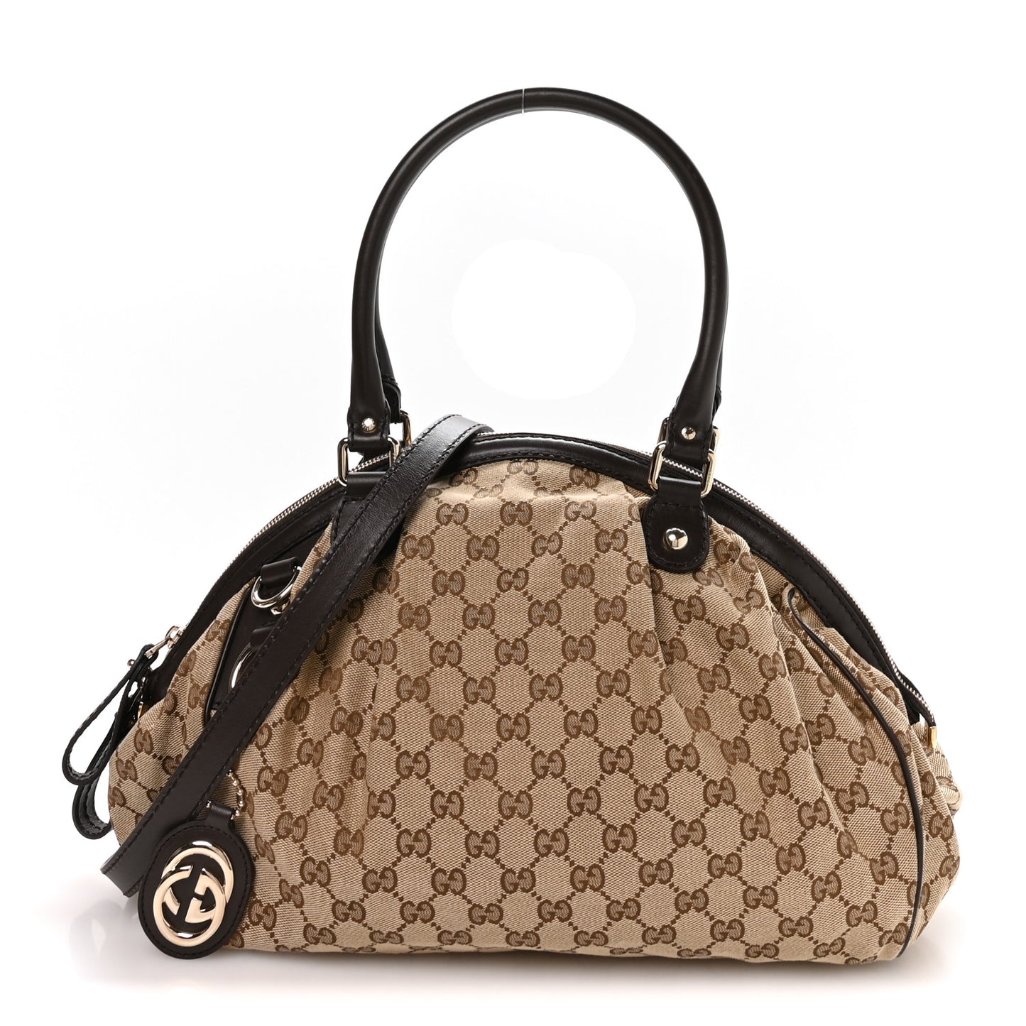 Monogram Medium Sukey Boston Bag Brown