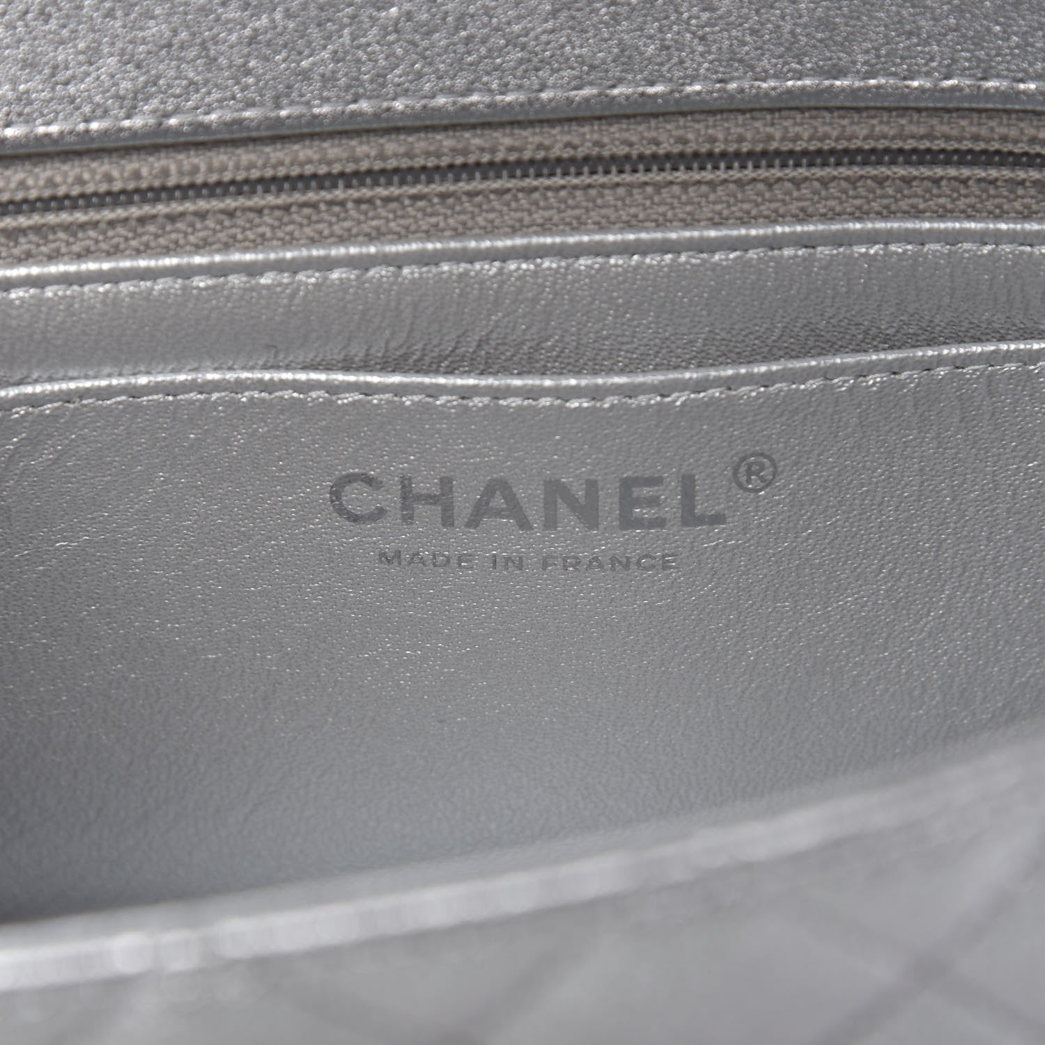 Chanel Metallic Lambskin Quilted Mini Rectangular Flap Silver 8 of 9