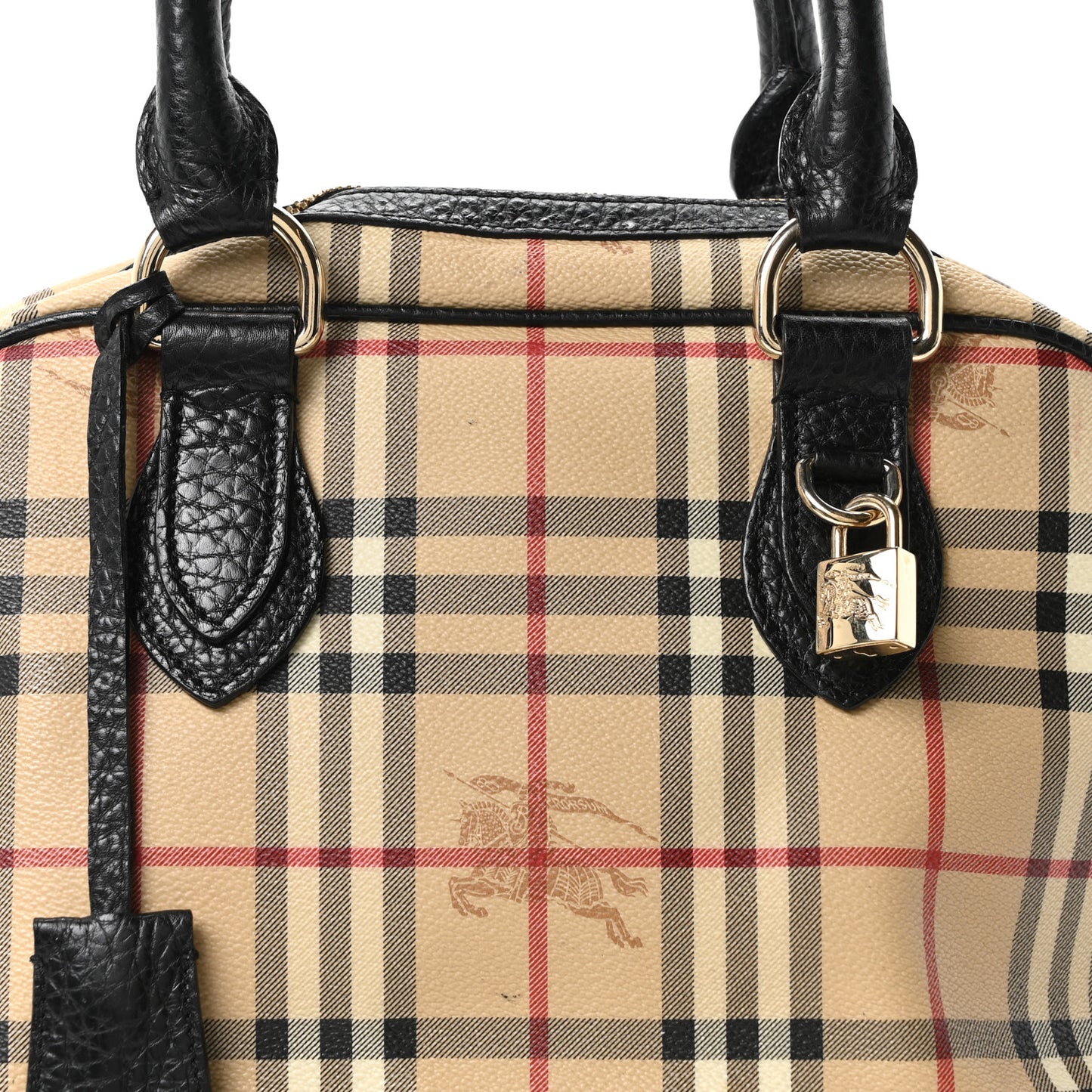 Haymarket Check Medium Satchel Black
