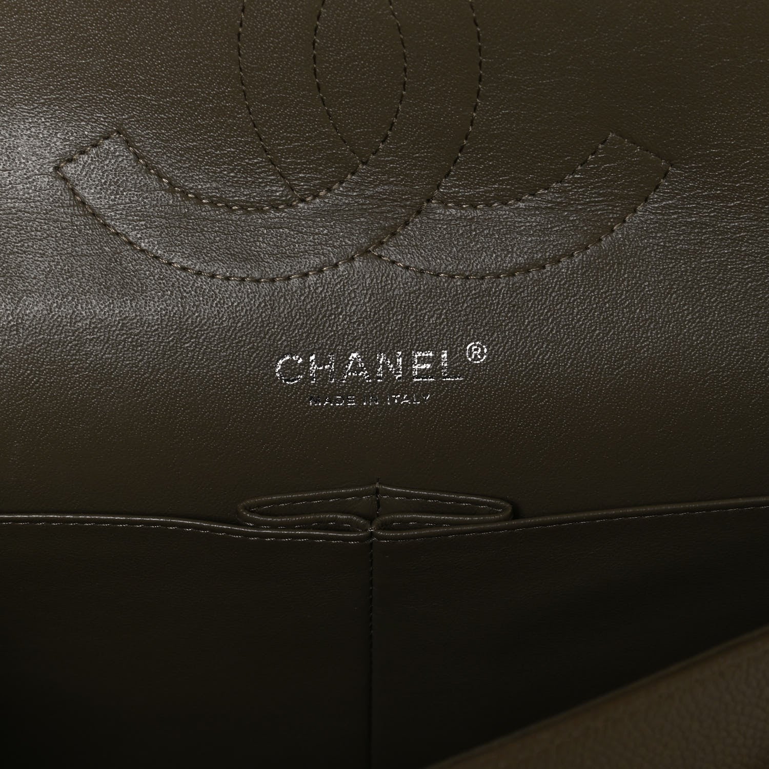 Chanel Caviar Quilted Jumbo Double Flap Dark Green 6 of 10