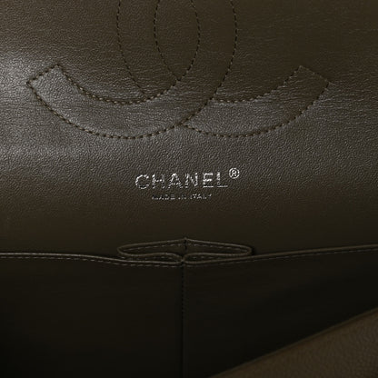 Chanel Caviar Quilted Jumbo Double Flap Dark Green 6 of 10