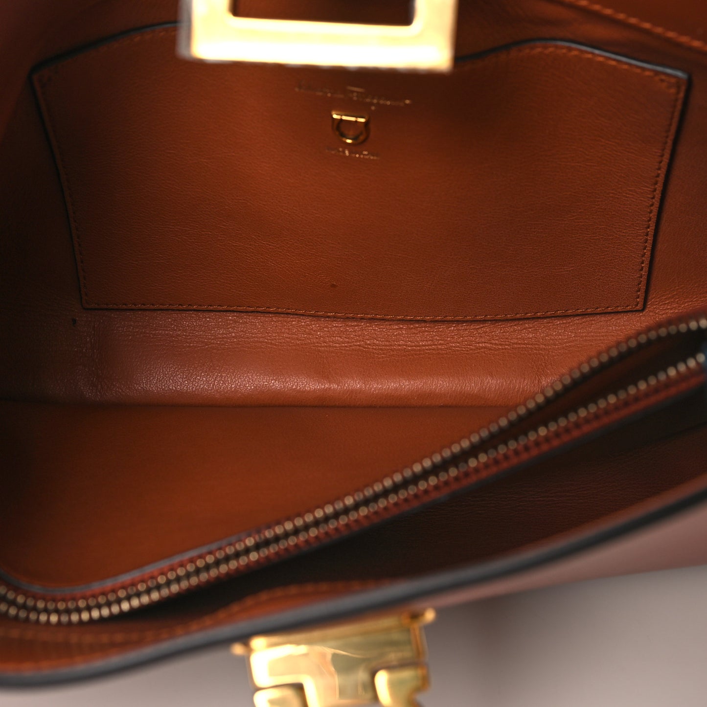 Calfskin Trifolio Shoulder Bag Siena Tan