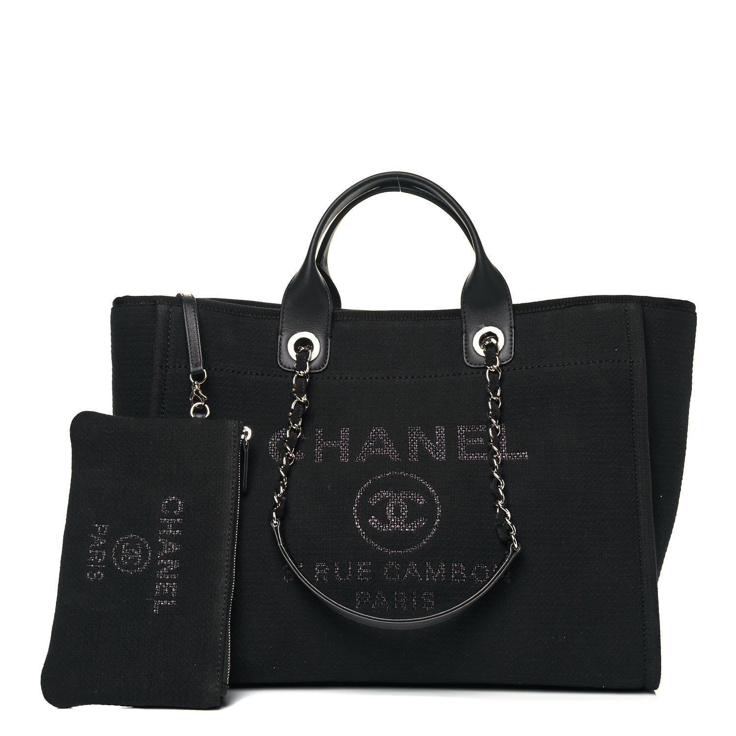 Chanel Mixed Fibers Medium Deauville Tote Black 1 of 10