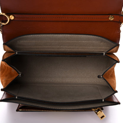 Givenchy Goatskin Suede Small GV3 Shoulder Bag Chestnut 7 of 10