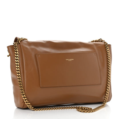 Saint Laurent Smooth Calfskin Suede Medium Reversible Monogram Kate Satchel Light Ochre 3 of 18