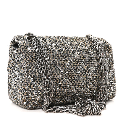 Chanel Tweed Sequin Mini Reissue Flap Grey Multicolor 3 of 10