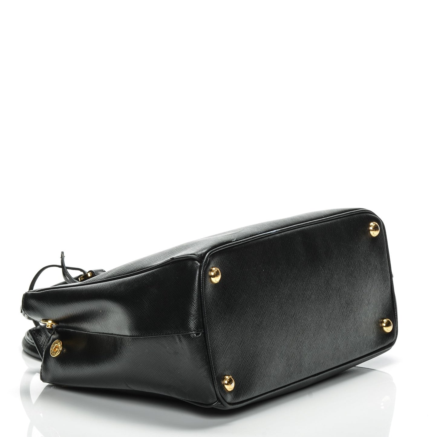 Saffiano Small Galleria Double Zip Tote Black