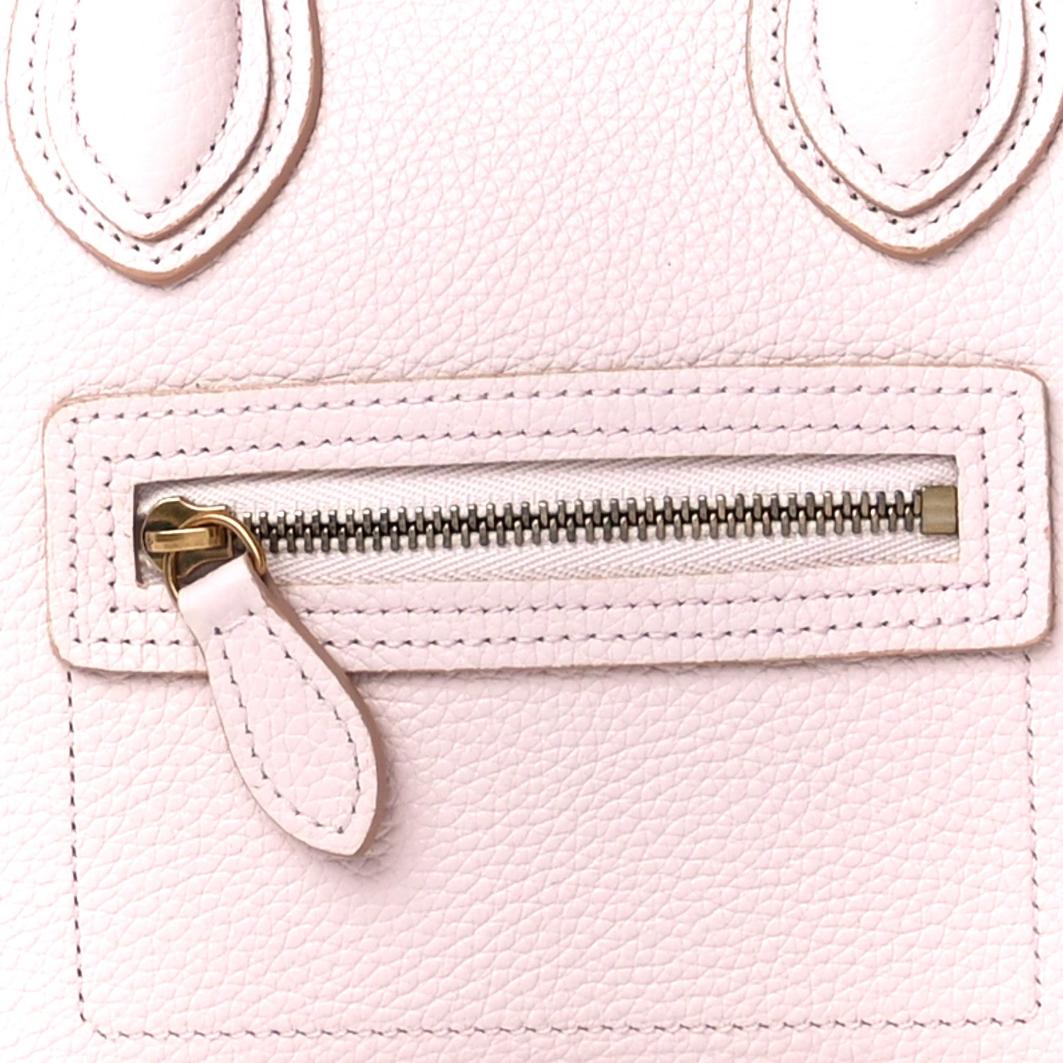 Celine Drummed Calfskin Nano Luggage Pale Pink 9 of 13