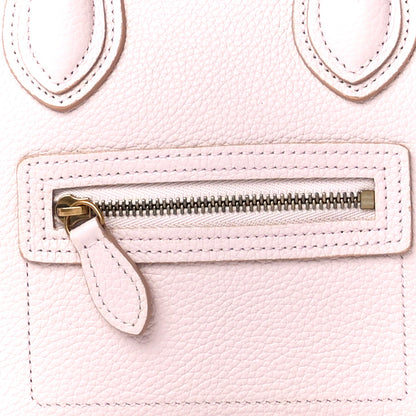 Celine Drummed Calfskin Nano Luggage Pale Pink 9 of 13