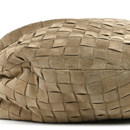 Bottega Veneta Suede Calfskin Intrecciato Teen Jodie Hobo Beige 9 of 10