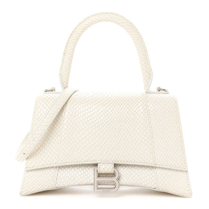 Balenciaga Calfskin Snake Embossed Small Hourglass Top Handle Bag 1 of 11