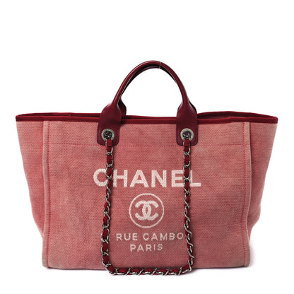 Chanel Canvas Medium Deauville Tote Red 1 of 14