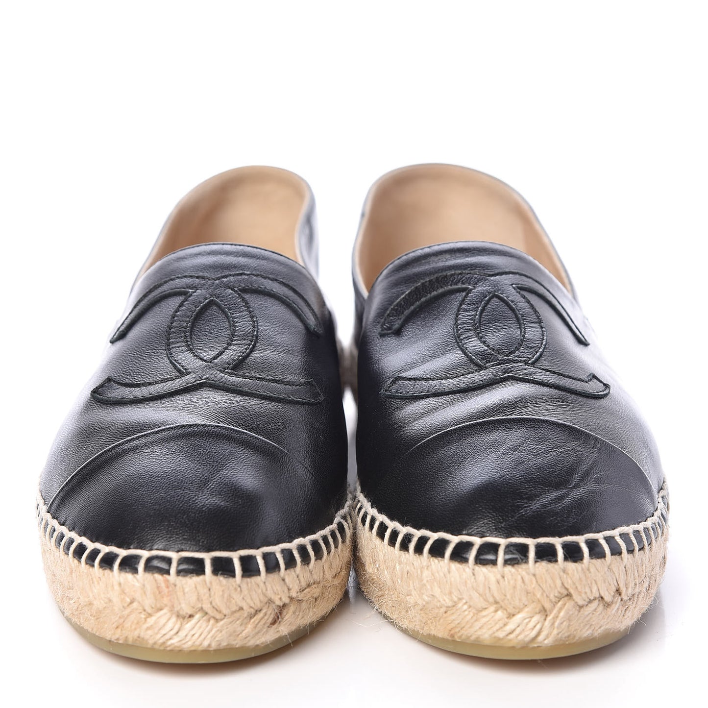 Lambskin CC Espadrilles 39 Black