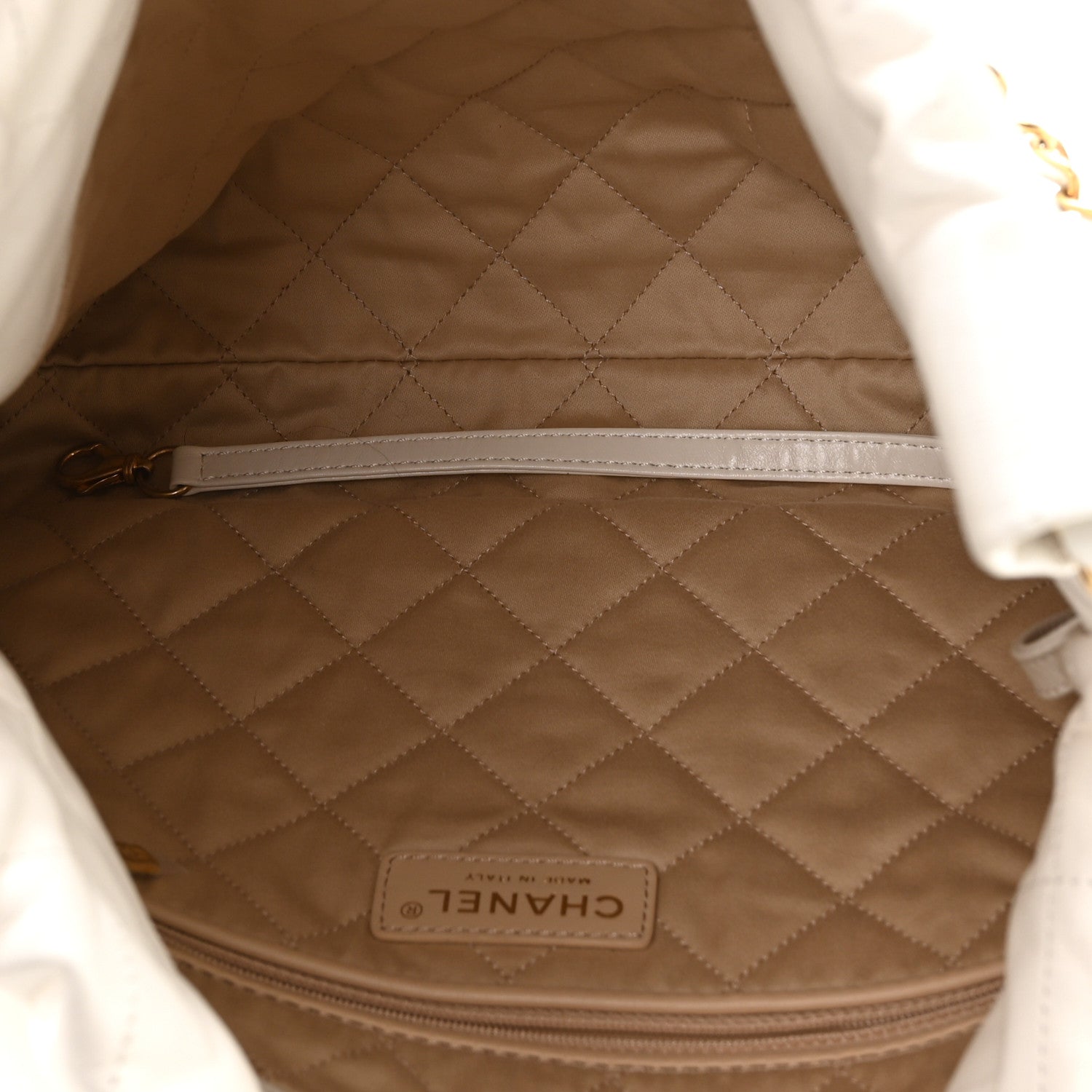 Chanel Shiny Calfskin Quilted Small Chanel 22 White 5 of 10