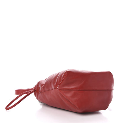 Saint Laurent Lambskin Small Teddy Bucket Bag Red 5 of 12