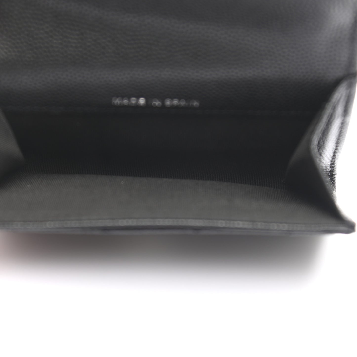Caviar Quilted Boy Flap Card Holder Black