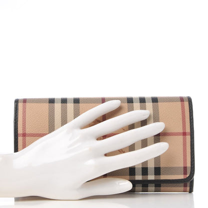Burberry Haymarket Check Continental Wallet Chocolate 2 of 11