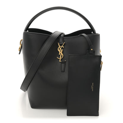 Saint Laurent Shiny Calfskin Le 37 Bucket Bag Black 3 of 13