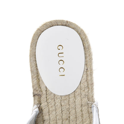 Gucci Nappa Matelasse GG Marmont Espadrille Slippers 36.5 Great White 7 of 8