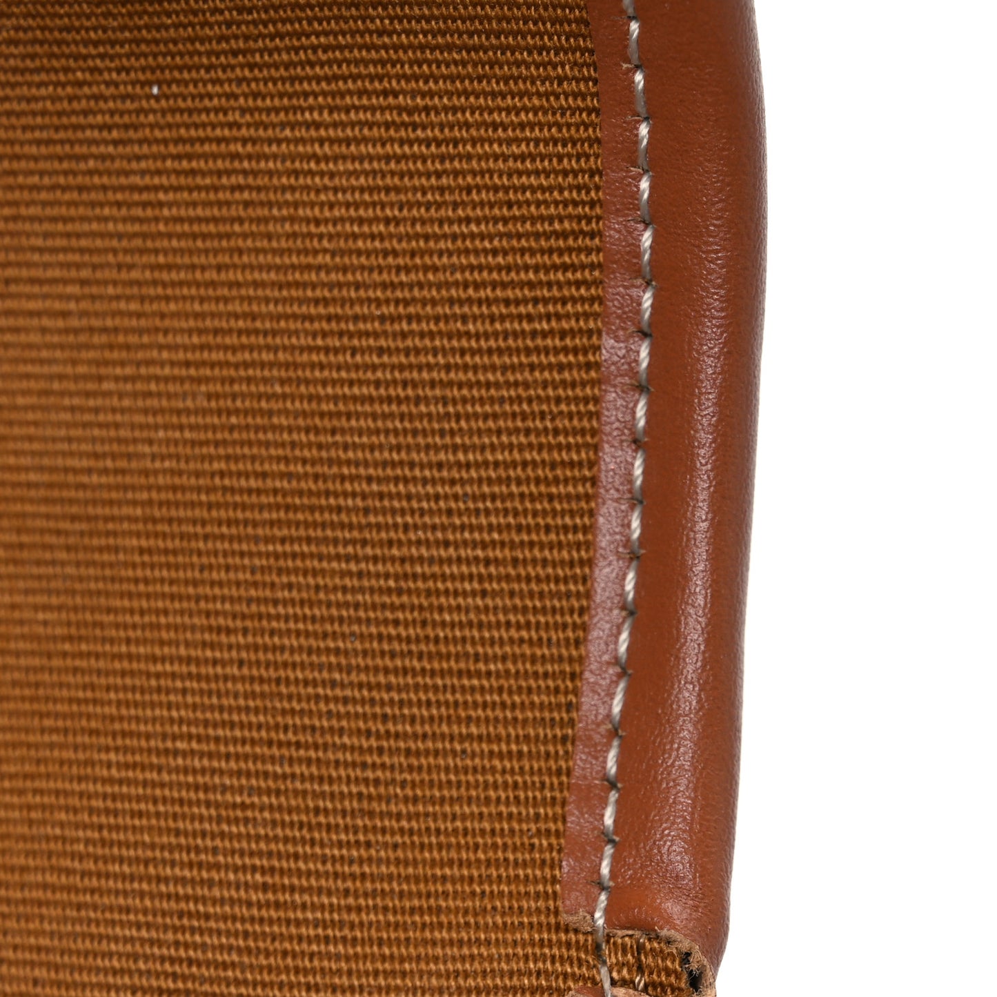 Canvas Calfskin Triomphe Mini Besace Tan