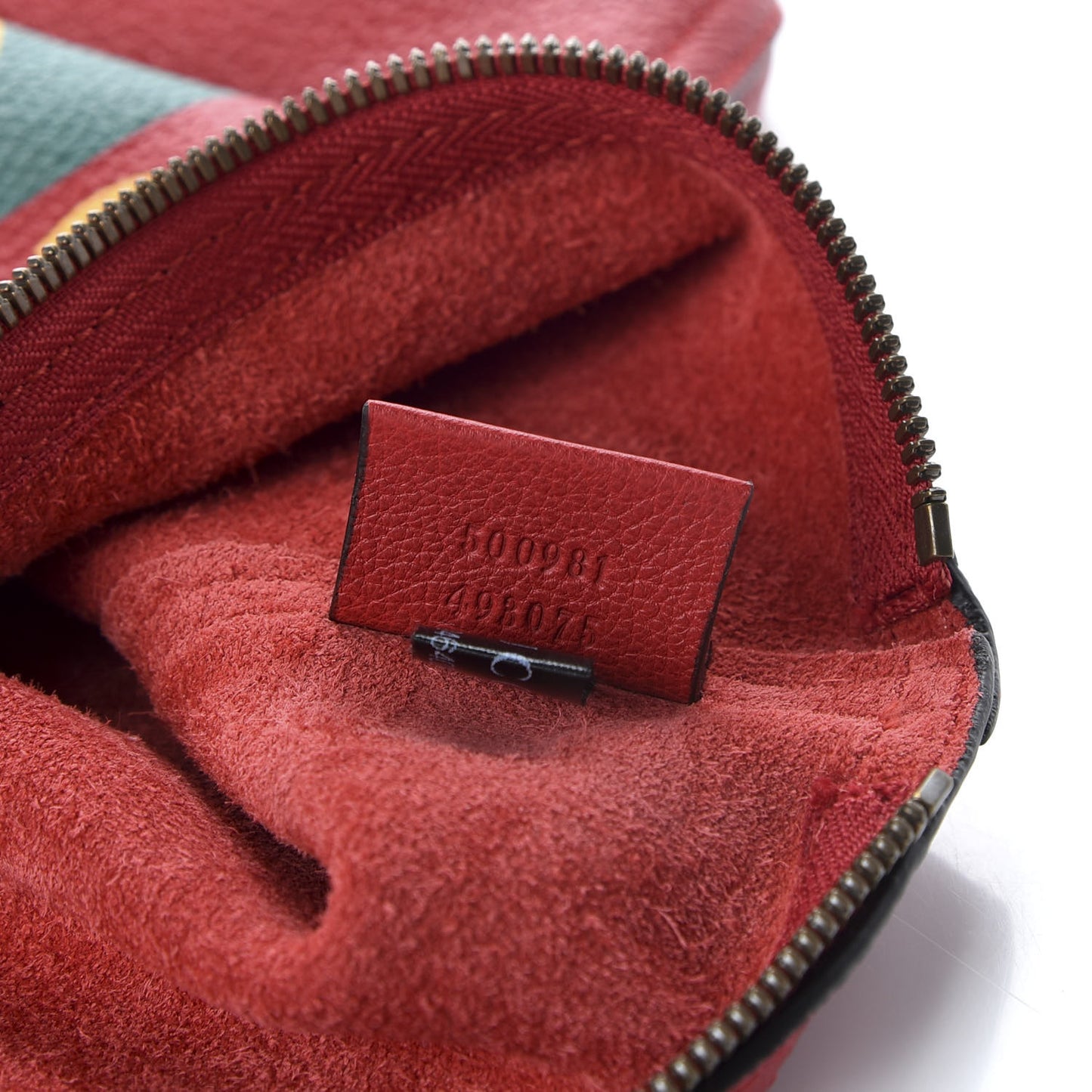 Pebbled Calfskin Medium Logo Portfolio Clutch Hibiscus Red