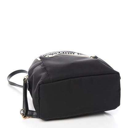 Fendi Nylon Vitello Liberty Metal Monster Eyes Studded Mini Backpack Black 4 of 10