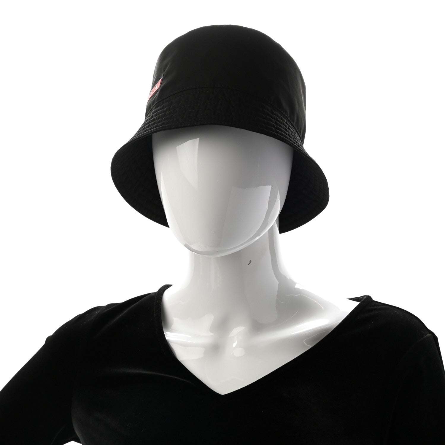 Prada Technical Nylon Linea Rossa Bucket Hat M Black 2 of 10