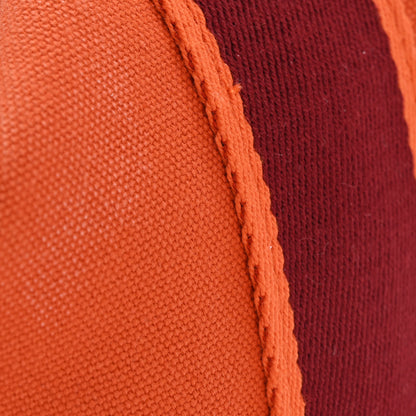 Hermes Canvas Small Bride-A-Brac Pouch Orange Burgundy 8 of 8
