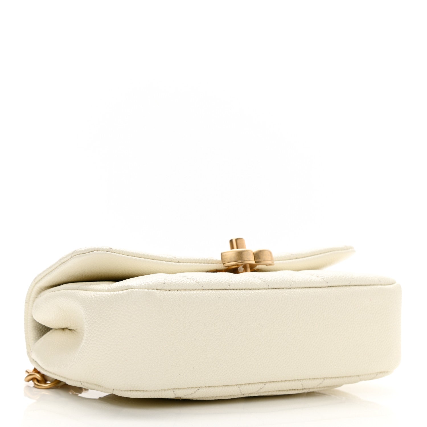 Chanel Caviar Quilted Chain Melody Waist Belt Bag White 4 of 11