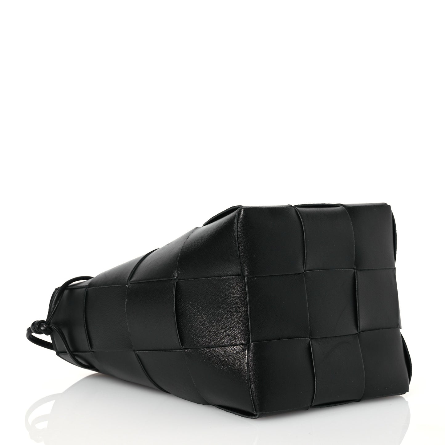 Nappa Maxi Intrecciato Small Cassette Bucket Bag Black