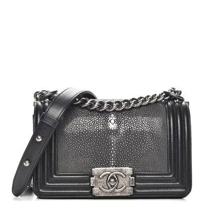 Chanel Galuchat Stingray Small Boy Flap Black 1 of 8