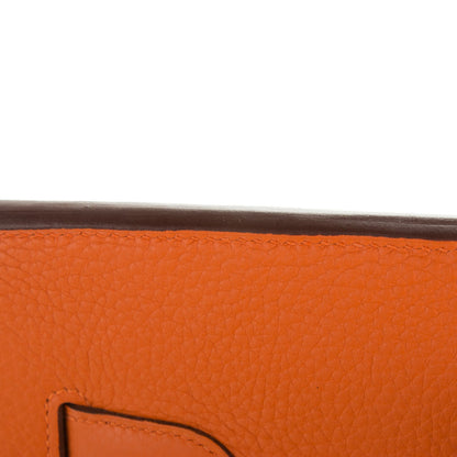 Hermes Taurillon Clemence Birkin 40 Orange 10 of 11