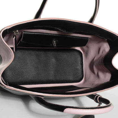 Christian Dior Grained Calfskin Bi Color Dior Bar Tote Black Rose Dragee 5 of 8