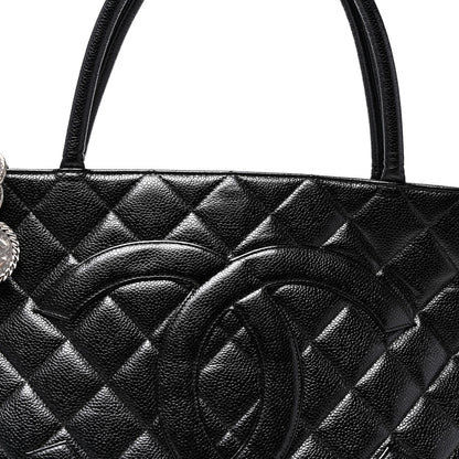 Chanel Caviar Quilted Medallion Tote Black 8 of 15