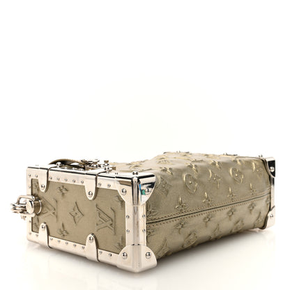 Louis Vuitton Calfskin Debossed Monogram Side Trunk Light Gold 4 of 9