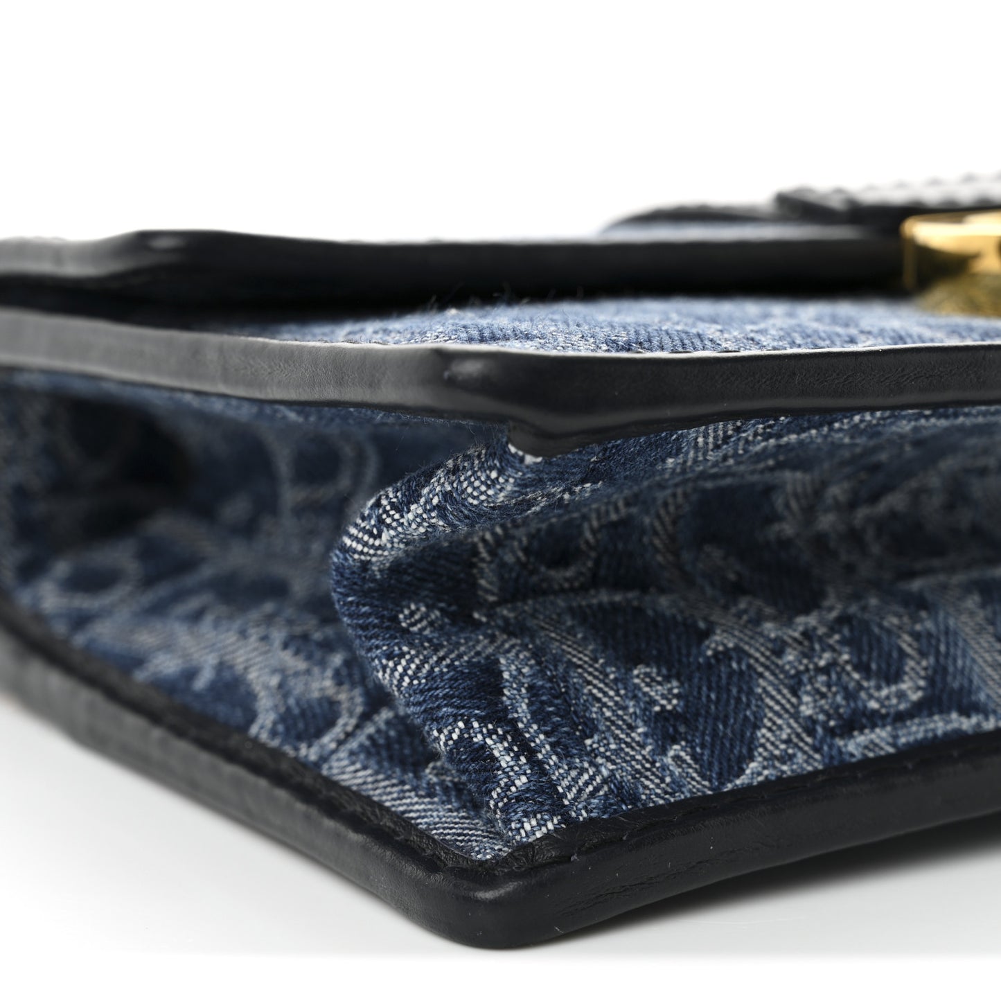 Denim Oblique 30 Montaigne East West Chain Flap Bag