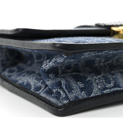 Christian Dior Denim Oblique 30 Montaigne East West Chain Flap Bag 8 of 10