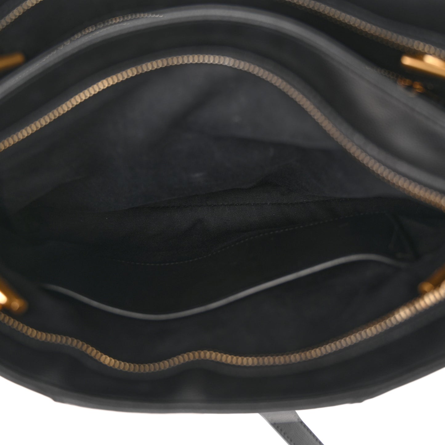 Grain de Poudre Matelasse Chevron Medium Tribeca Shopping Bag Black