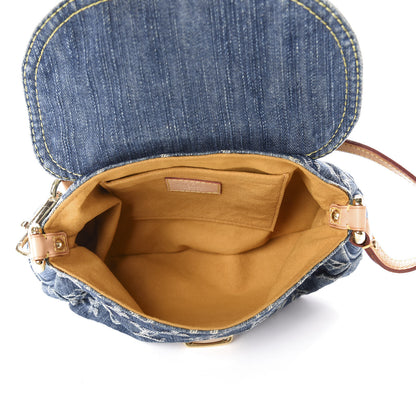 Louis Vuitton Monogram Denim Mini Pleaty Blue 5 of 10