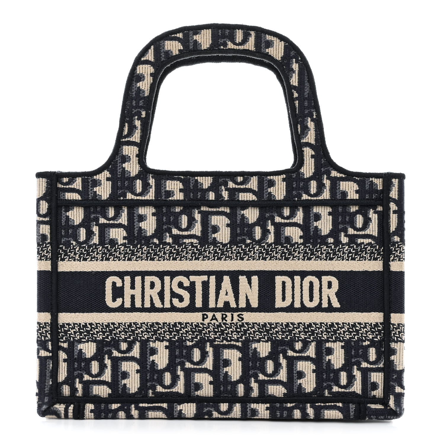 Christian Dior Oblique Mini Book Tote Blue Multicolor 1 of 12