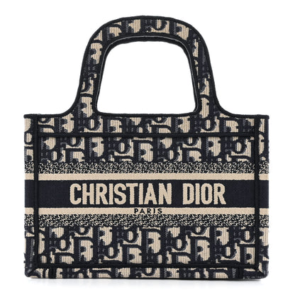 Christian Dior Oblique Mini Book Tote Blue Multicolor 1 of 12