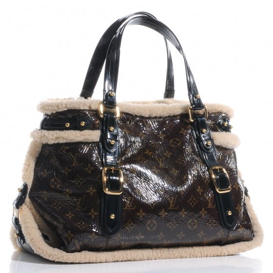 Patent Monogram Shearling Sac Thunder