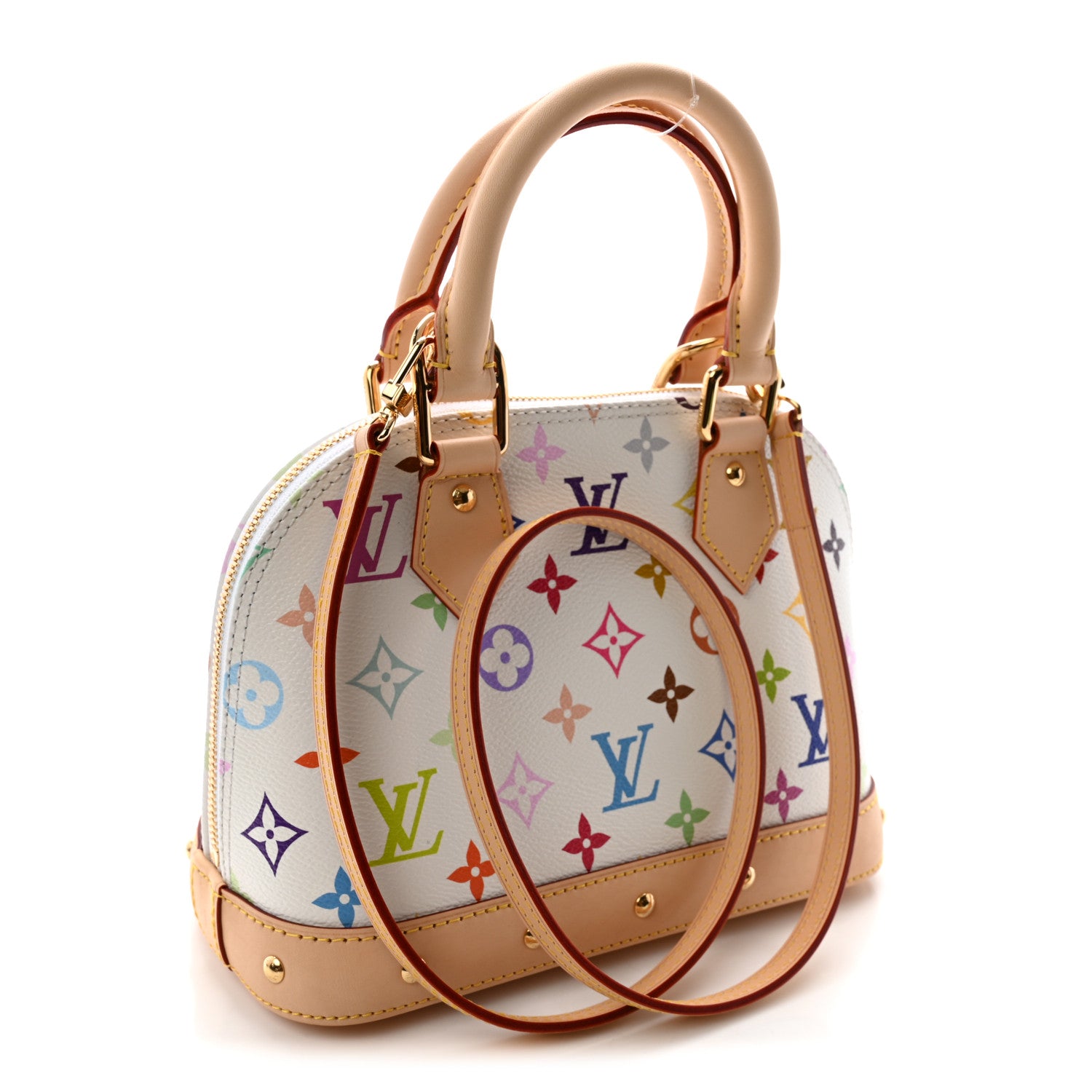 Louis Vuitton LV x TM Monogram Multicolor Alma BB White 3 of 10