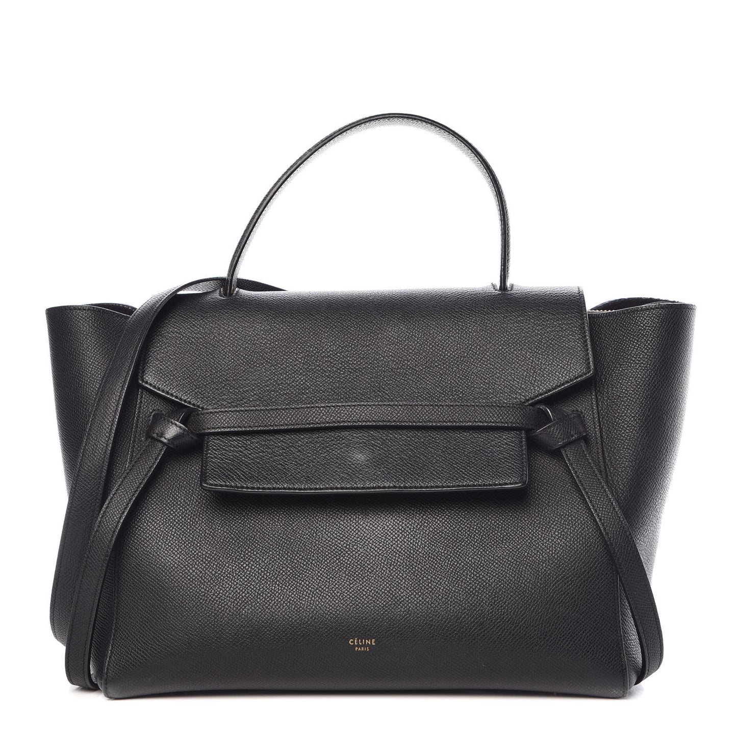 Grained Calfskin Mini Belt Bag Black